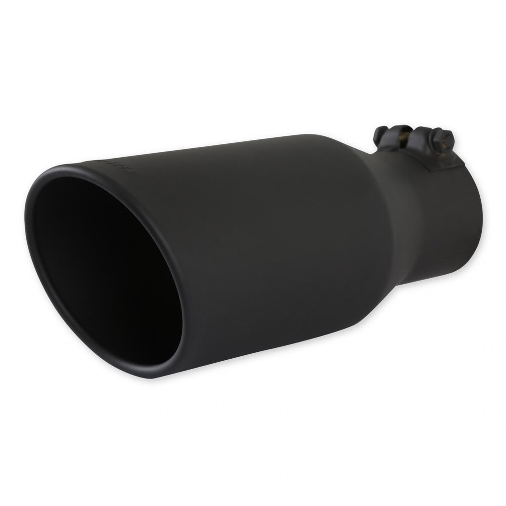 Exhaust Tip Exhaust Tip 4.5 Inch Black Angle Cut Fits 3.0 Inch Tubing, 11.00-In Long Clamp On Flowmaster