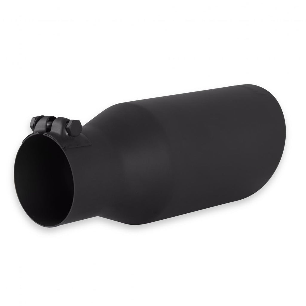 Exhaust Tip Exhaust Tip 4.5 Inch Black Angle Cut Fits 3.0 Inch Tubing, 11.00-In Long Clamp On Flowmaster