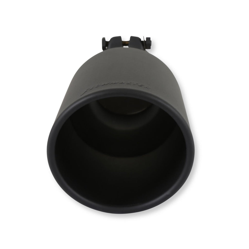 Exhaust Tip Exhaust Tip 4.5 Inch Black Angle Cut Fits 3.0 Inch Tubing, 11.00-In Long Clamp On Flowmaster