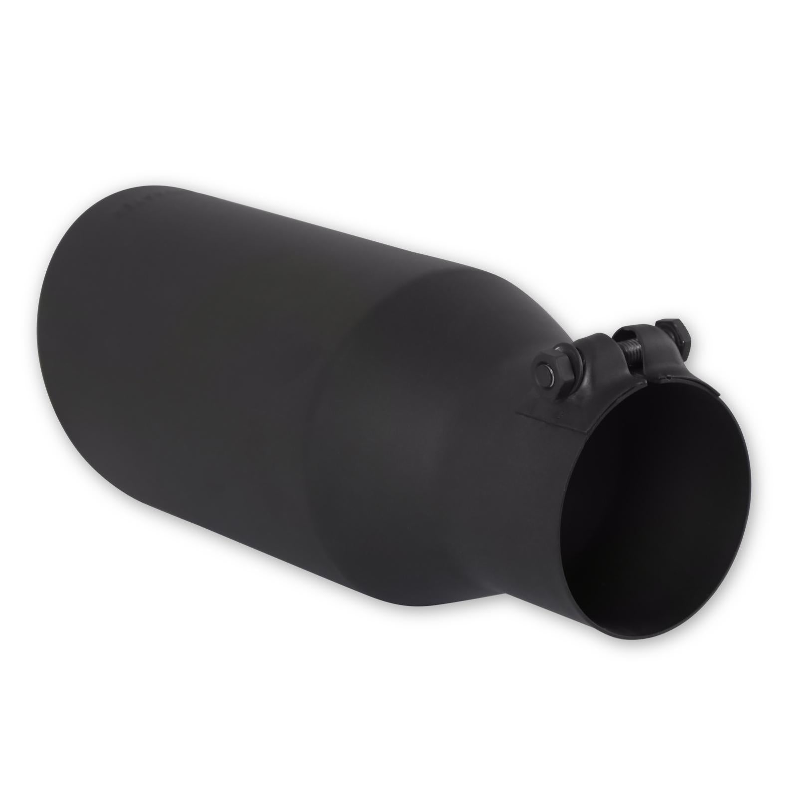 Exhaust Tip Exhaust Tip 4.5 Inch Black Angle Cut Fits 3.0 Inch Tubing, 11.00-In Long Clamp On Flowmaster