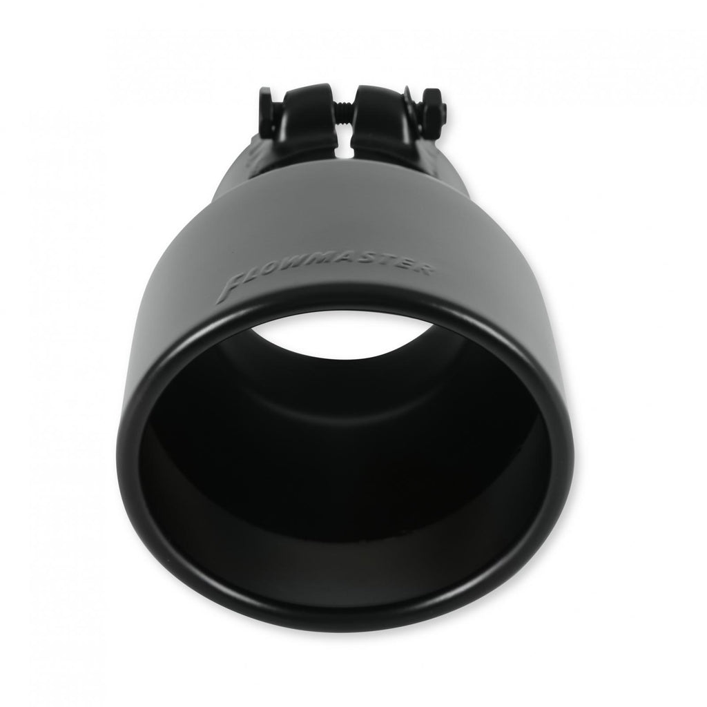 Exhaust Tip Exhaust Tip 4.5 Inch Black Angle Cut Fits 3.0 Inch Tubing, 7.00-In Long Clamp On Flowmaster