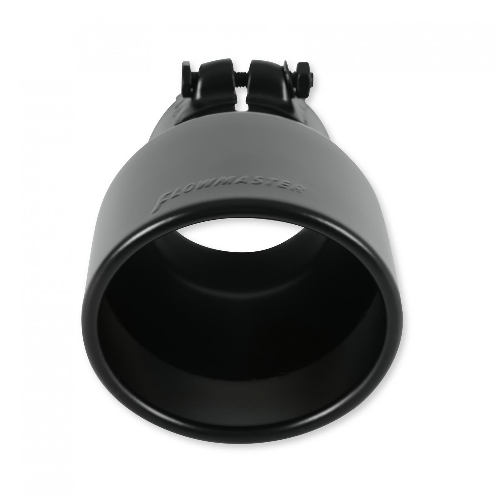 Exhaust Tip Exhaust Tip 4.5 Inch Black Angle Cut Fits 3.0 Inch Tubing, 7.00-In Long Clamp On Flowmaster