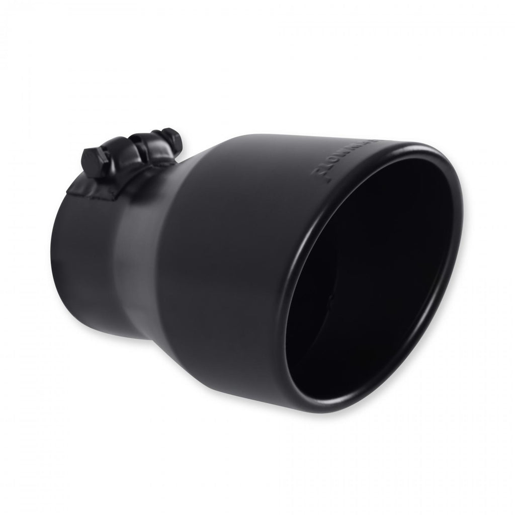 Exhaust Tip Exhaust Tip 4.5 Inch Black Angle Cut Fits 3.0 Inch Tubing, 7.00-In Long Clamp On Flowmaster