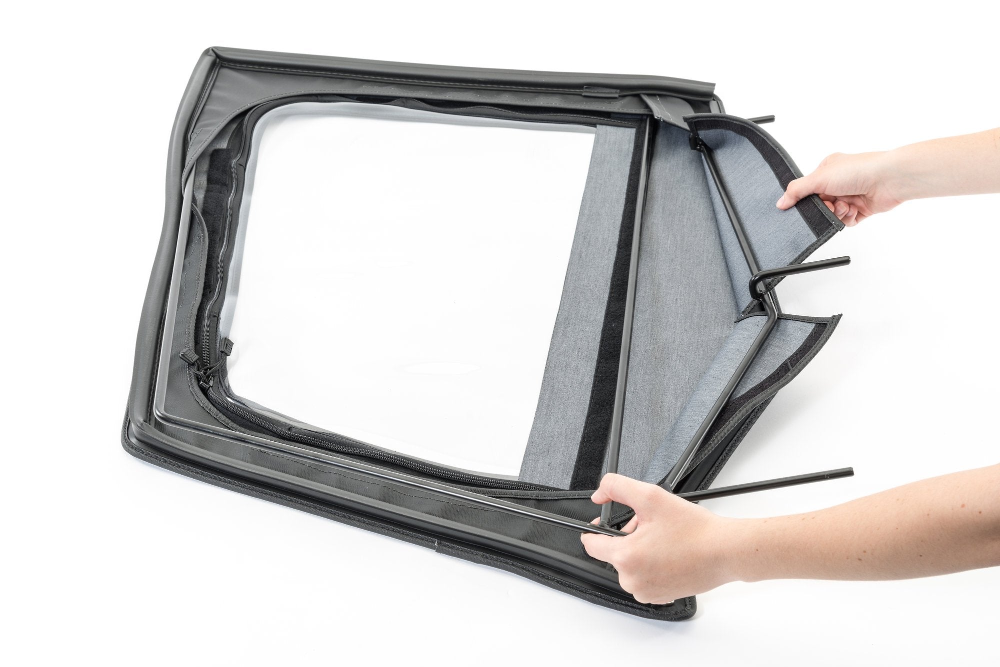 Jeep YJ Upper Steel Door Frames Pair For 87-95 Wrangler YJ Black Powdercoat MasterTop