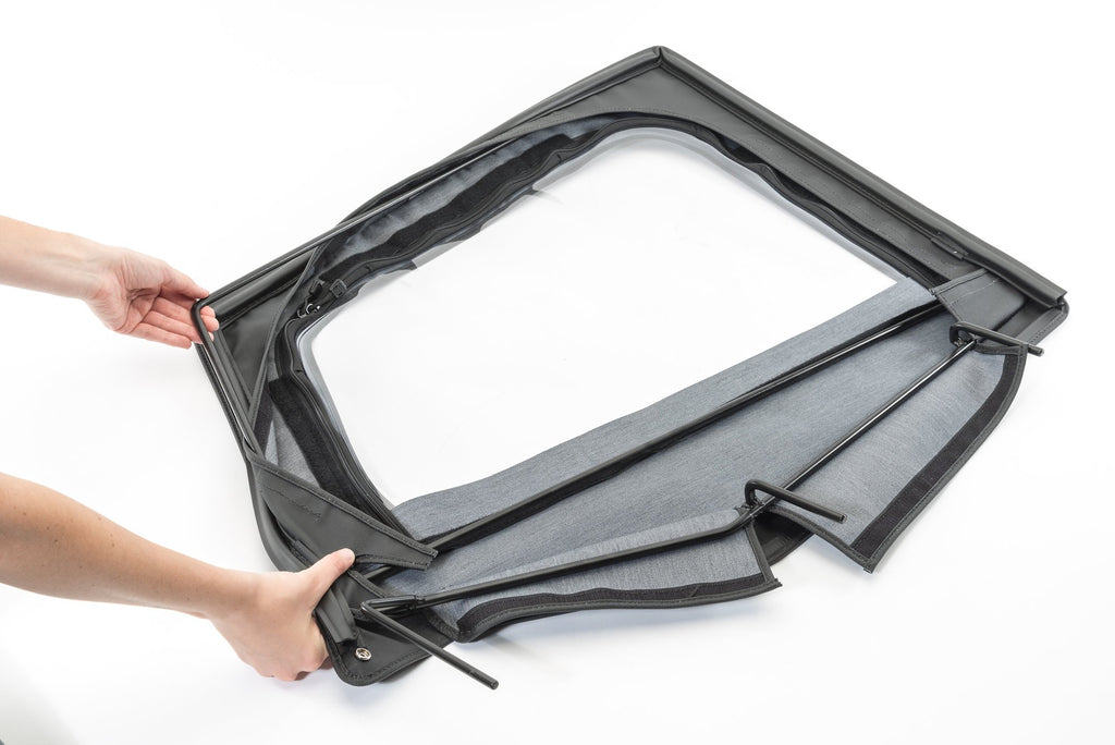 Jeep YJ Upper Steel Door Frames Pair For 87-95 Wrangler YJ Black Powdercoat MasterTop