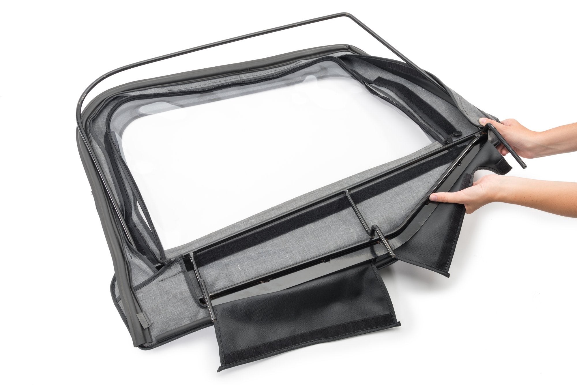 Jeep TJ Upper Steel Door Frames Pair For 97-06 WranglerTJ Black Powdercoat MasterTop
