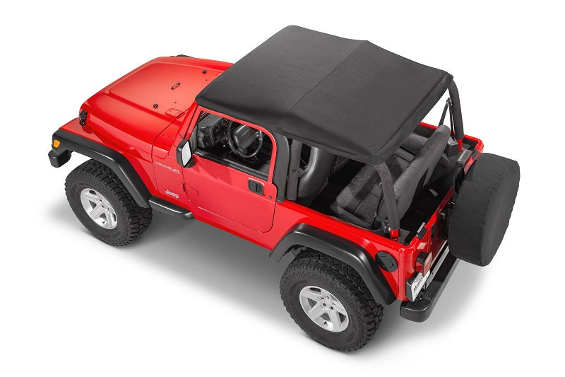Jeep TJ SkyMaster Fastback Complete Top For 97-06 Wrangler TJ No Doors Black Diamond MasterTop
