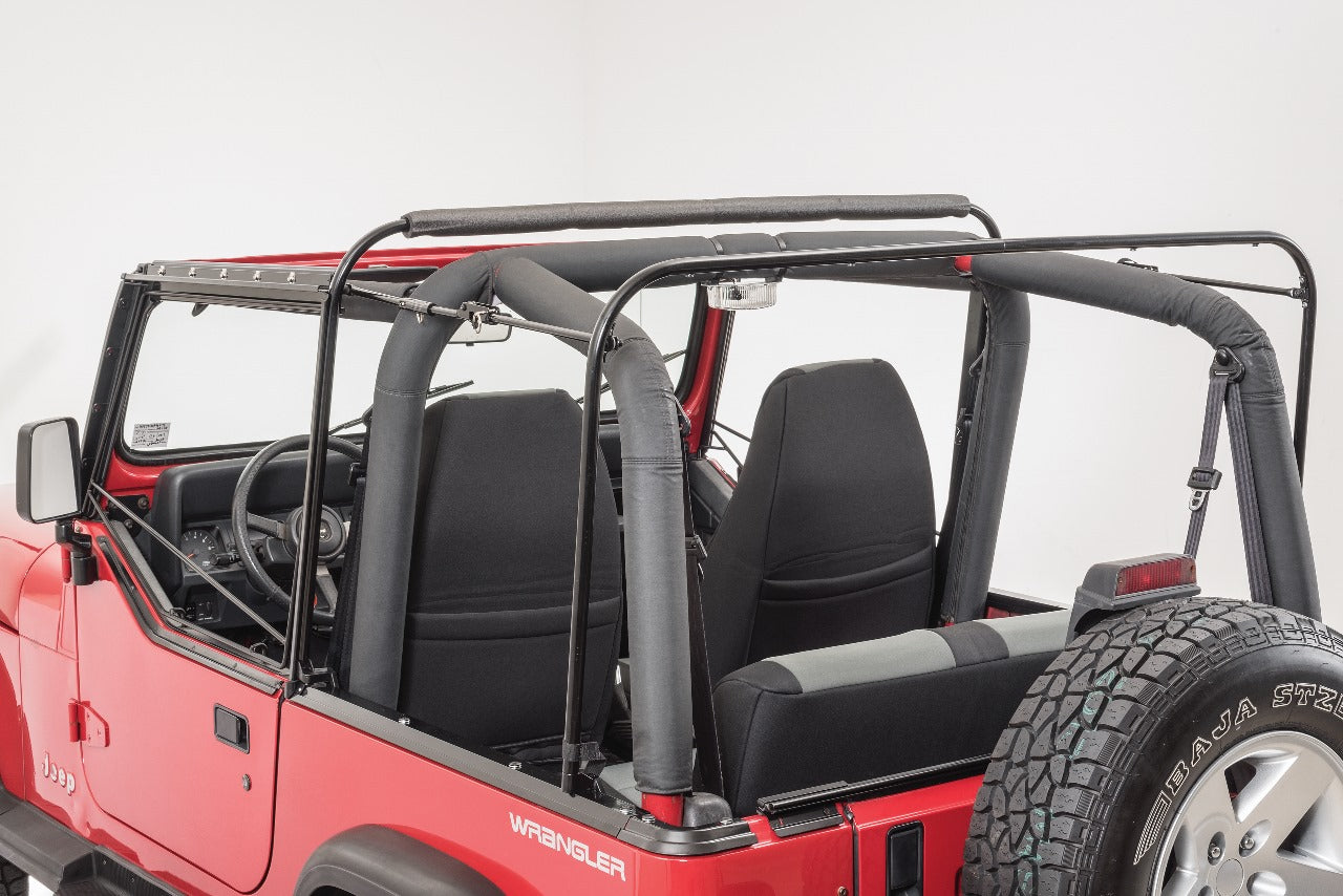 Jeep Full Hardware Top With Door Skins & Frames Tinted Glass For 88-95 Jeep Wrangler Black Diamond MasterTop