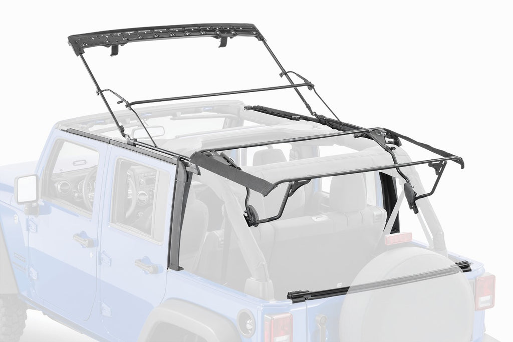 Jeep Full Hardware Top No Doorskins Tinted Glass For 10-18 Jeep JK Wrangler 4 Door Black Diamond MasterTop