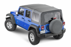 Jeep Full Hardware Top No Doorskins Tinted Glass For 10-18 Jeep JK Wrangler 4 Door Black Diamond MasterTop