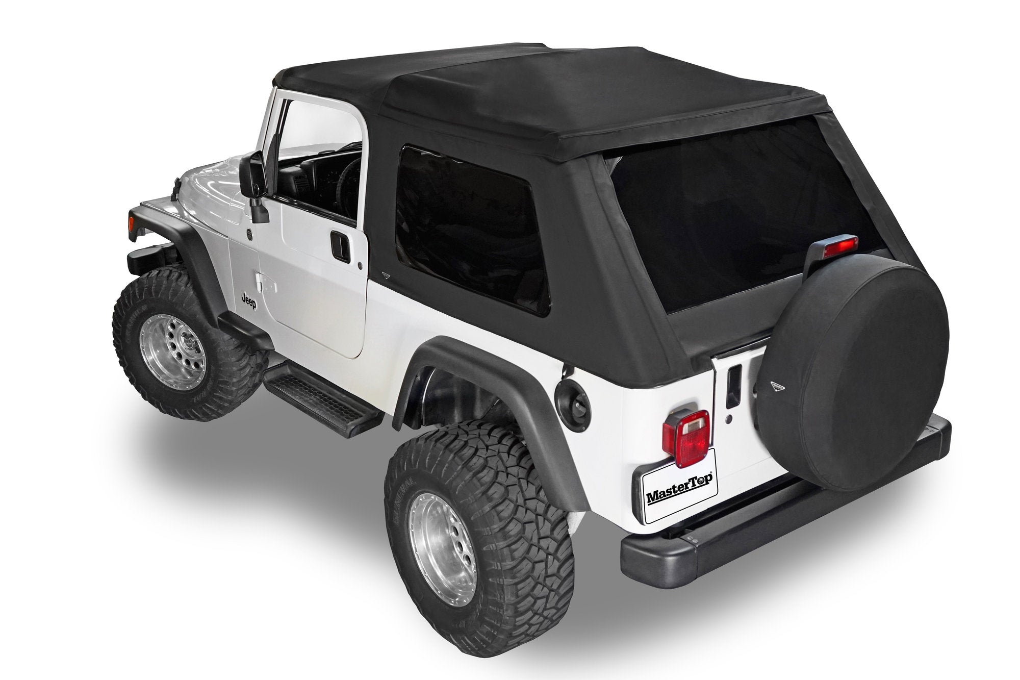 Fast Back Fabric Repl. Top No Doorskins Tinted Glass 04-06 LJ Unl. Jeep Wrangler Black Diamondl MasterTop