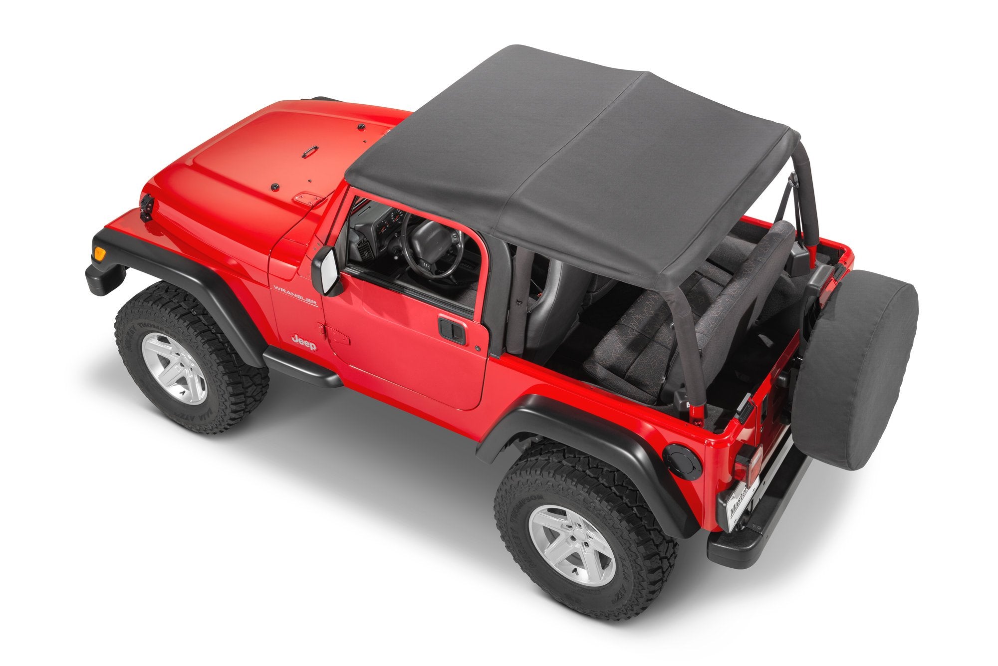 Jeep TJ Fast Back Fabric Replacement Top No Doorskins Tinted Glass For 97-06 Wrangler TJ MasterTwill MasterTop