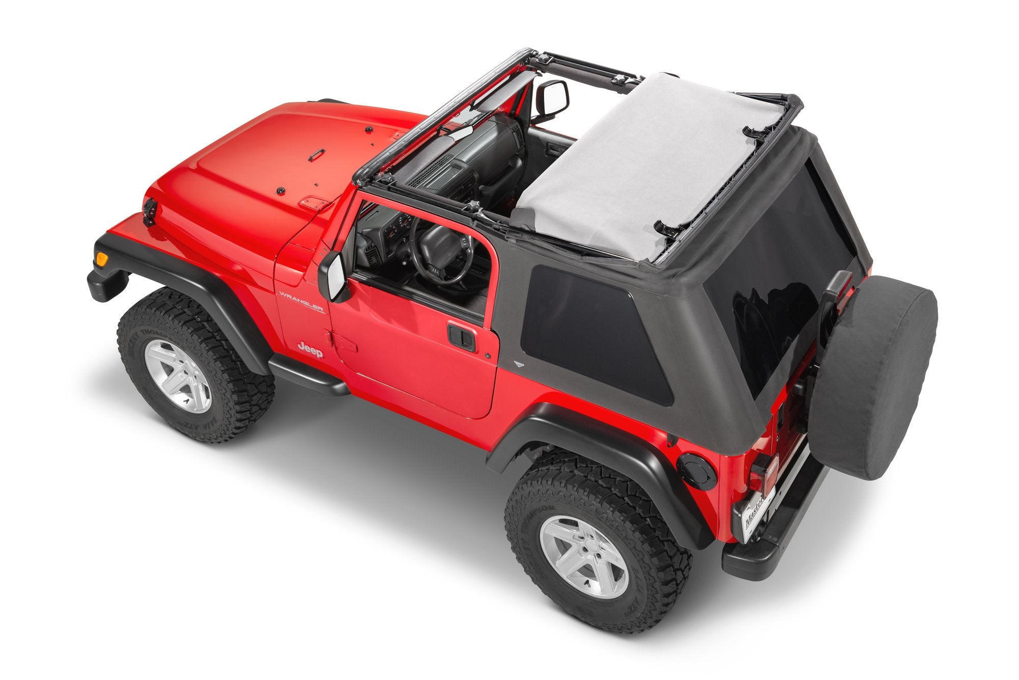 Jeep TJ Fast Back Fabric Replacement Top No Doorskins Tinted Glass For 97-06 Wrangler TJ MasterTwill MasterTop