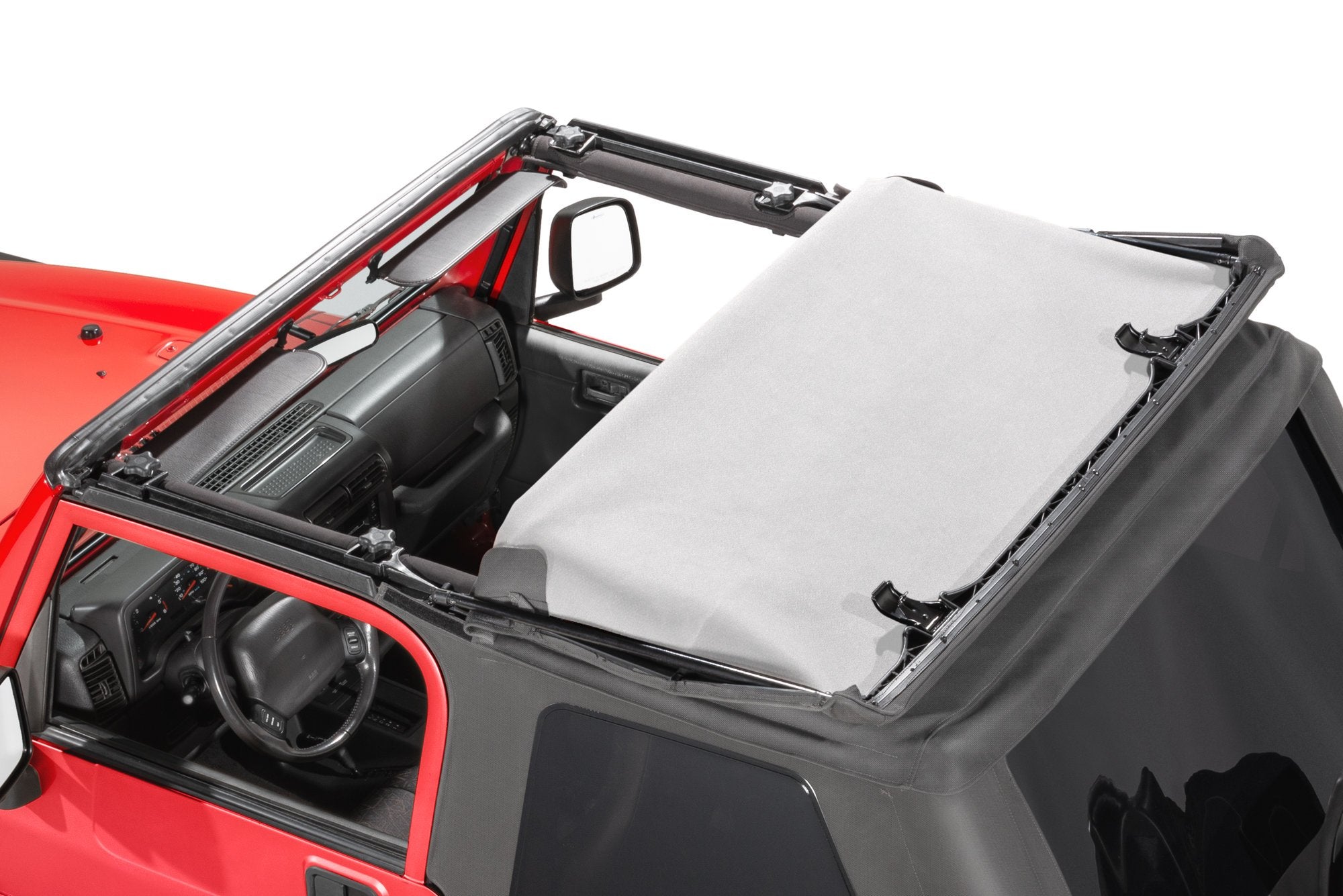 Jeep TJ Fast Back Fabric Replacement Top No Doorskins Tinted Glass For 97-06 Wrangler TJ MasterTwill MasterTop