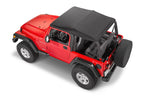 Jeep TJ Fast Back Fabric Replacement Top No Doorskins Tinted Glass 97-06 Jeep Wrangler Black Diamond MasterTop