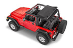 Jeep TJ Fast Back Fabric Replacement Top No Doorskins Tinted Glass 97-06 Jeep Wrangler Black Diamond MasterTop