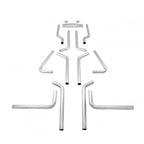 U-Fit Dual Exhaust Kit 16 Pc. Universal Dual Exhaust Tubing Kit 2.25-Inch Mandrel-Bent Aluminized Steel Tubing Flowmaster