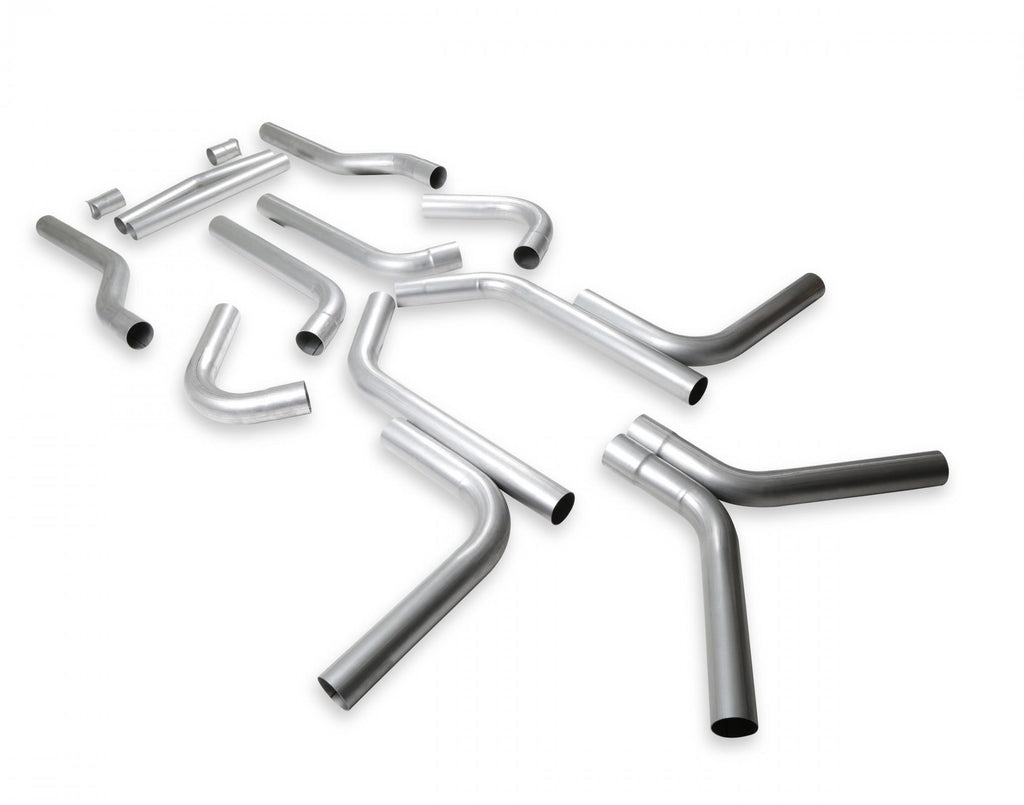 U-Fit Dual Exhaust Kit 16 Pc. Universal Dual Exhaust Tubing Kit 3.00-Inch Mandrel-Bent Aluminized Steel Tubing Flowmaster
