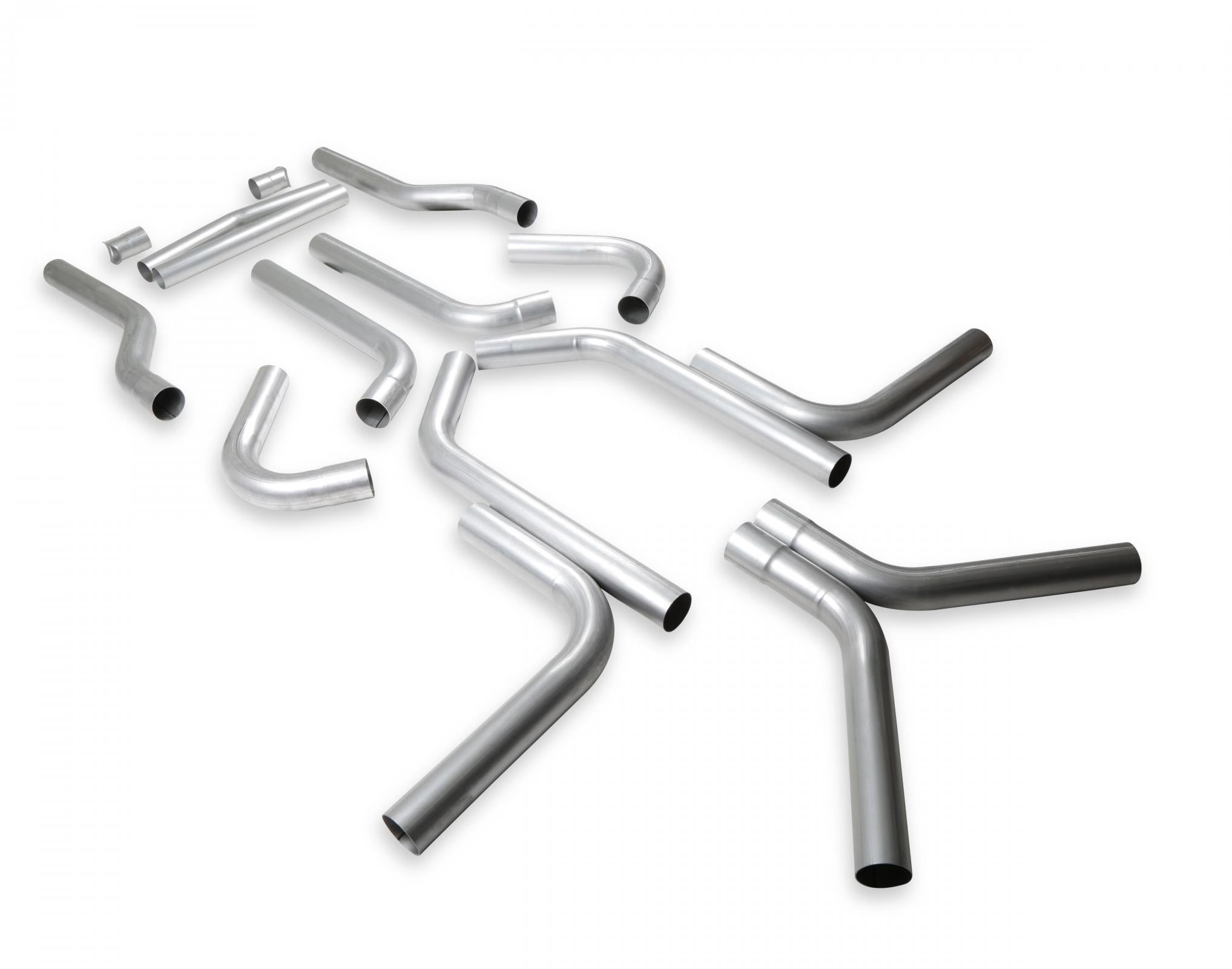 U-Fit Dual Exhaust Kit 16 Pc. Universal Dual Exhaust Tubing Kit 3.00-Inch Mandrel-Bent Aluminized Steel Tubing Flowmaster