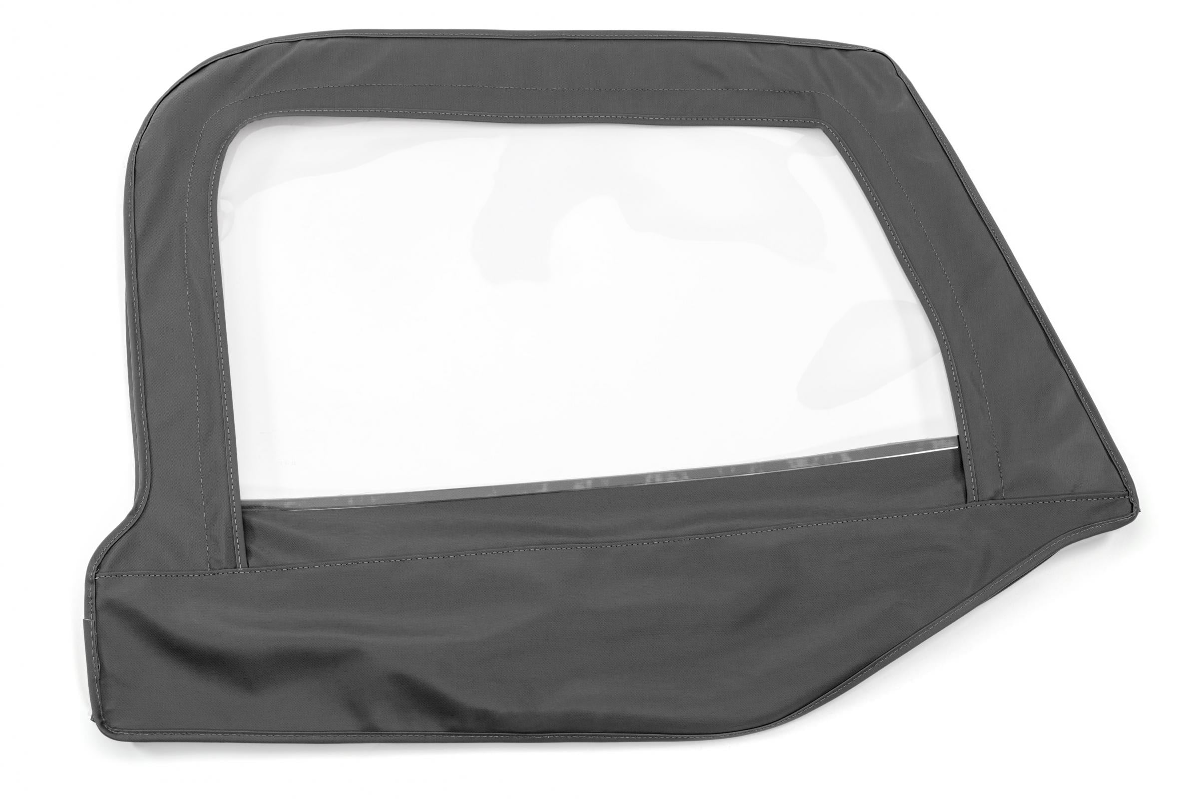Jeep Fabric Replacement Upper Door Skins For 97-06 Wrangler TJ Black MasterTwill Pair MasterTop