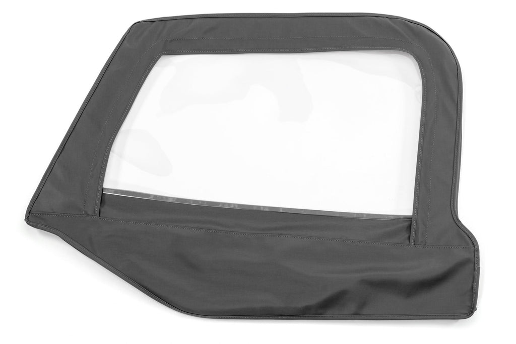 Jeep Fabric Replacement Upper Door Skins For 97-06 Wrangler TJ Black MasterTwill Pair MasterTop