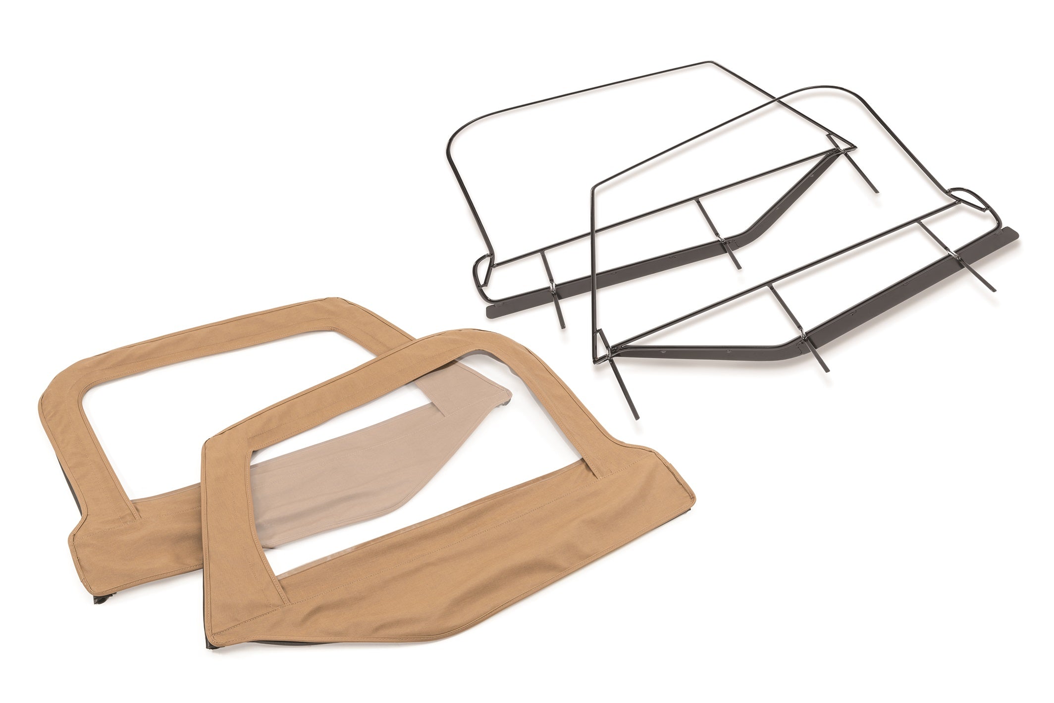 Jeep Fabric Replacement Upper Door Skins & Frame For 97-06 Wrangler TJ Spice Diamond Pair MasterTop