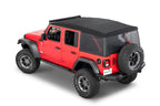 Mesh Trail Screens 2018-2024  4 Dr JLU Wrangler with Factory Soft Top 3 Piece Kit Black Mesh MasterTop