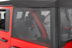 Mesh Trail Screens 2018-2024  4 Dr JLU Wrangler with Factory Soft Top 3 Piece Kit Black Mesh MasterTop