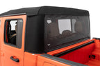 Mesh Trail Screen Rear Window 2020-2024  JT Gladiator with Factory Soft Top 1 Piece Kit Black Mesh MasterTop