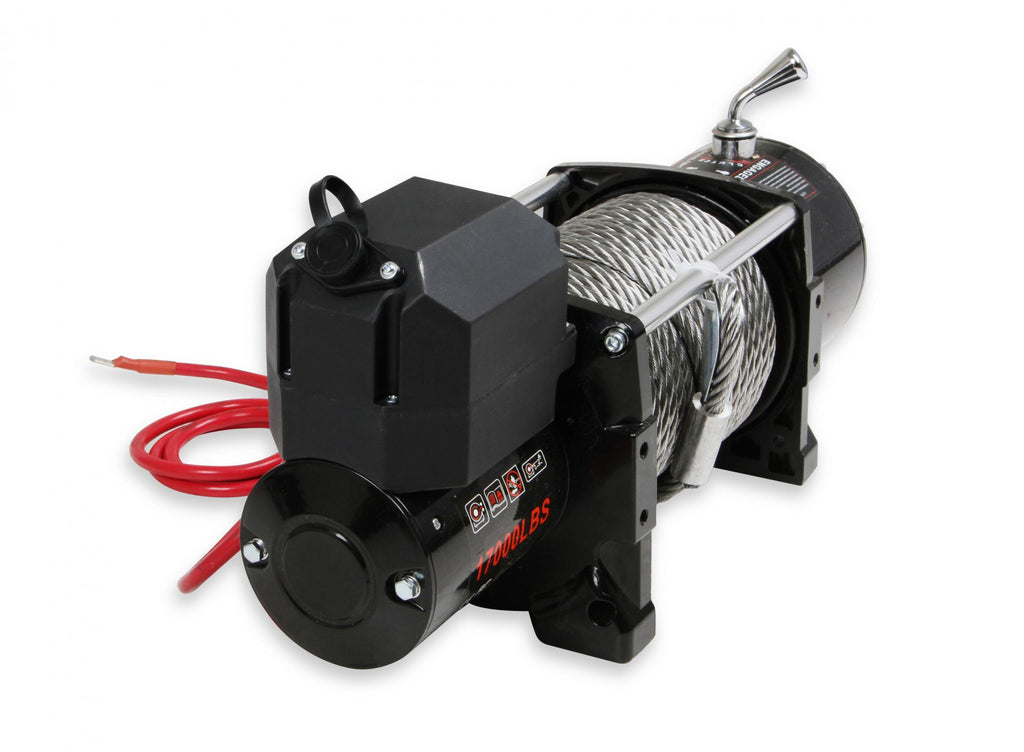 17,000 Lbs 12 Volt Electric Winch w/ Metal Cable & Roller Fairlead Anvil Off-Road