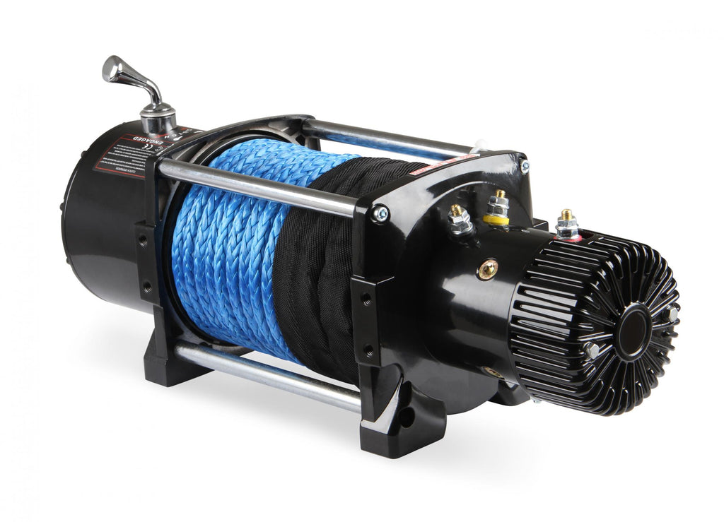 17,000 Lb 12 Volt Electric Winch with Synthetic Rope and Aluminum Fairlead Anvil Off-Road