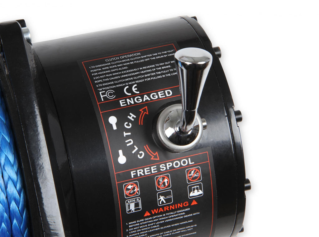 17,000 Lb 12 Volt Electric Winch with Synthetic Rope and Aluminum Fairlead Anvil Off-Road
