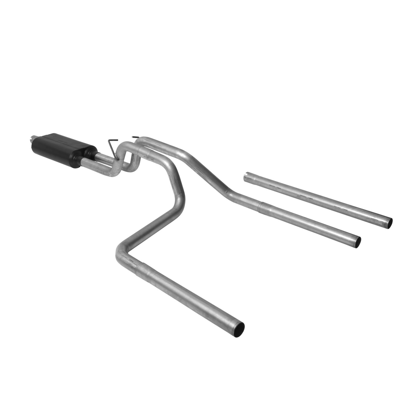 American Thunder Cat-Back Exhaust System 1994-2001 Dodge Ram 1500 With 3.9L, 5.2L Or 5.9L Engines 1994-2002 2500/3500 With 5.9L Engine Fits 2/4 Wheel Drive Models And All Wheelbases Aggressive To Moderate Sound Flowmaster