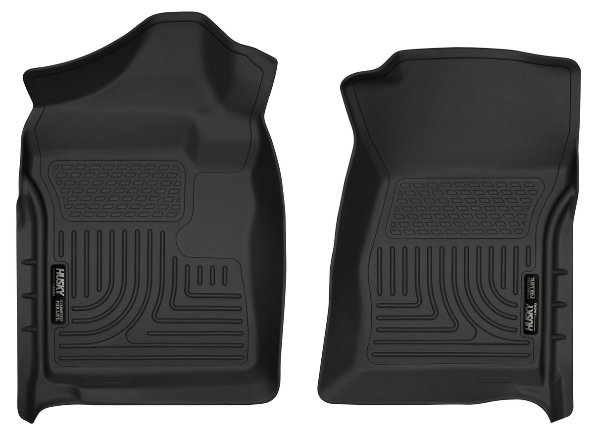 Weatherbeater Front Floor Liners For 2007-2014 Silverado/Sierra 1500/2500 HD/3500 HD Husky Liners