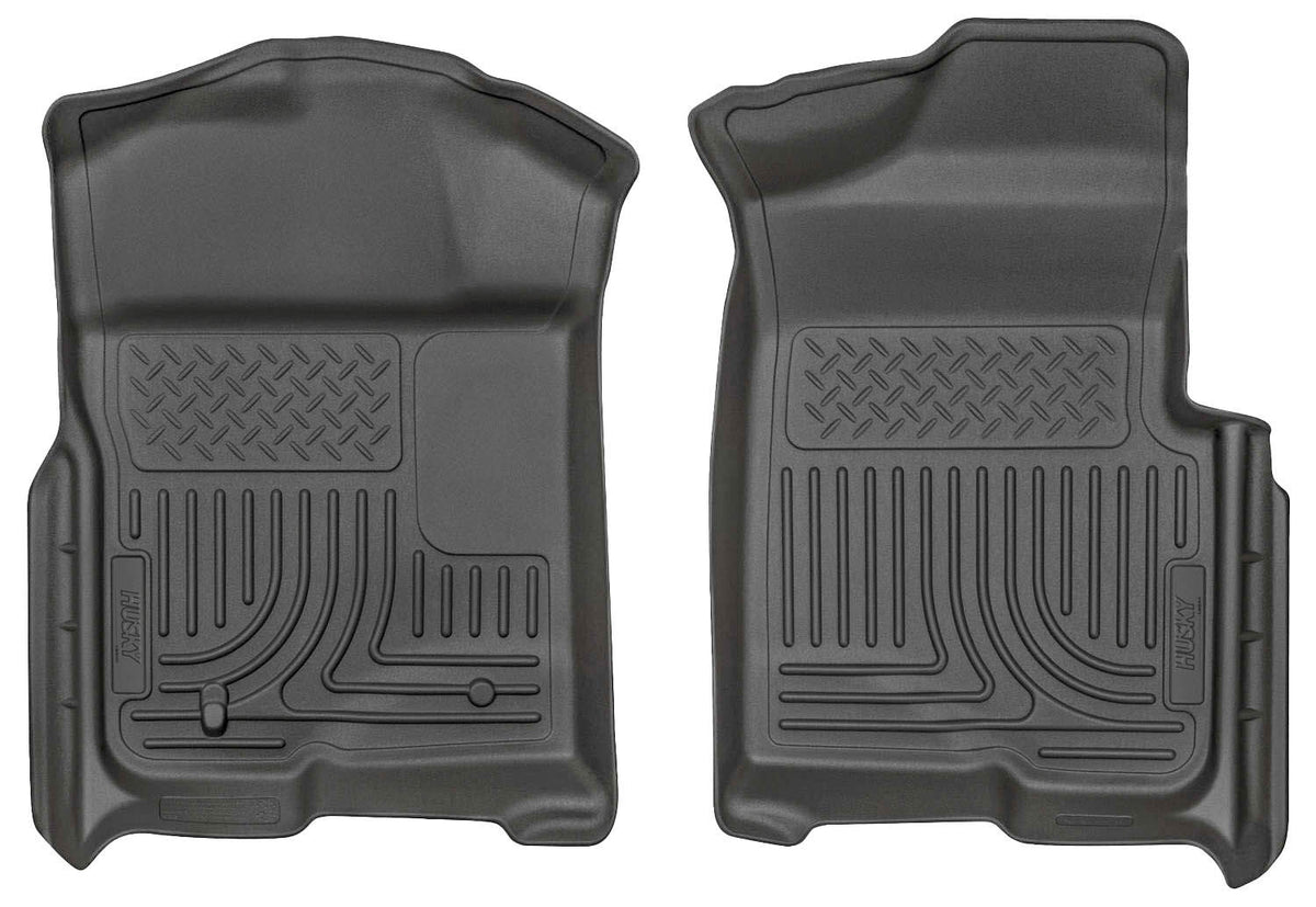 Weatherbeater Front Floor Liners For 2009-2014 F-150 Black Husky Liners