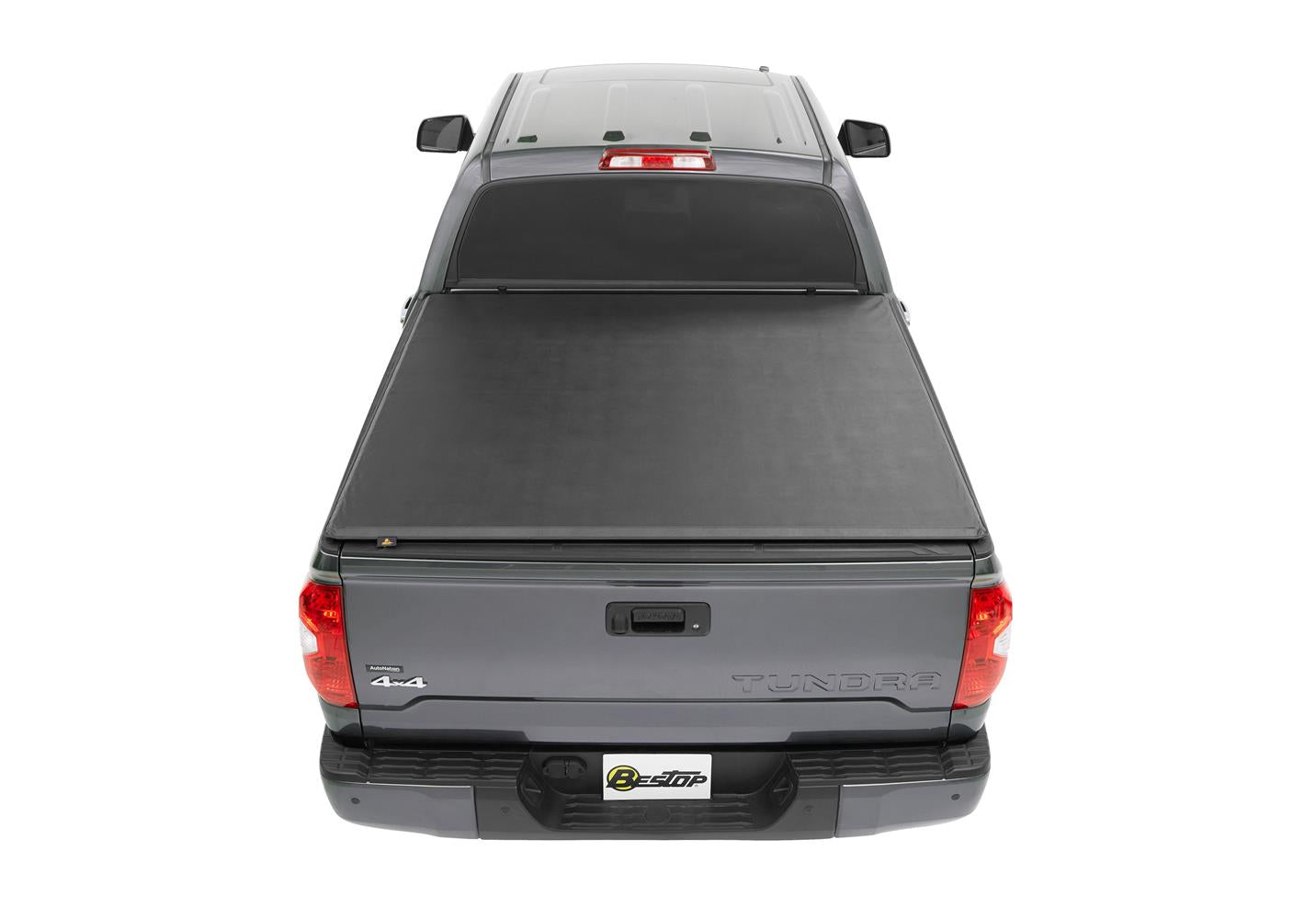 EZ-Roll SoftTonneau Cover For Toyota 2005-2023 Tacoma 5.0 Foot Black Tailgate Spoiler Not Included Bestop