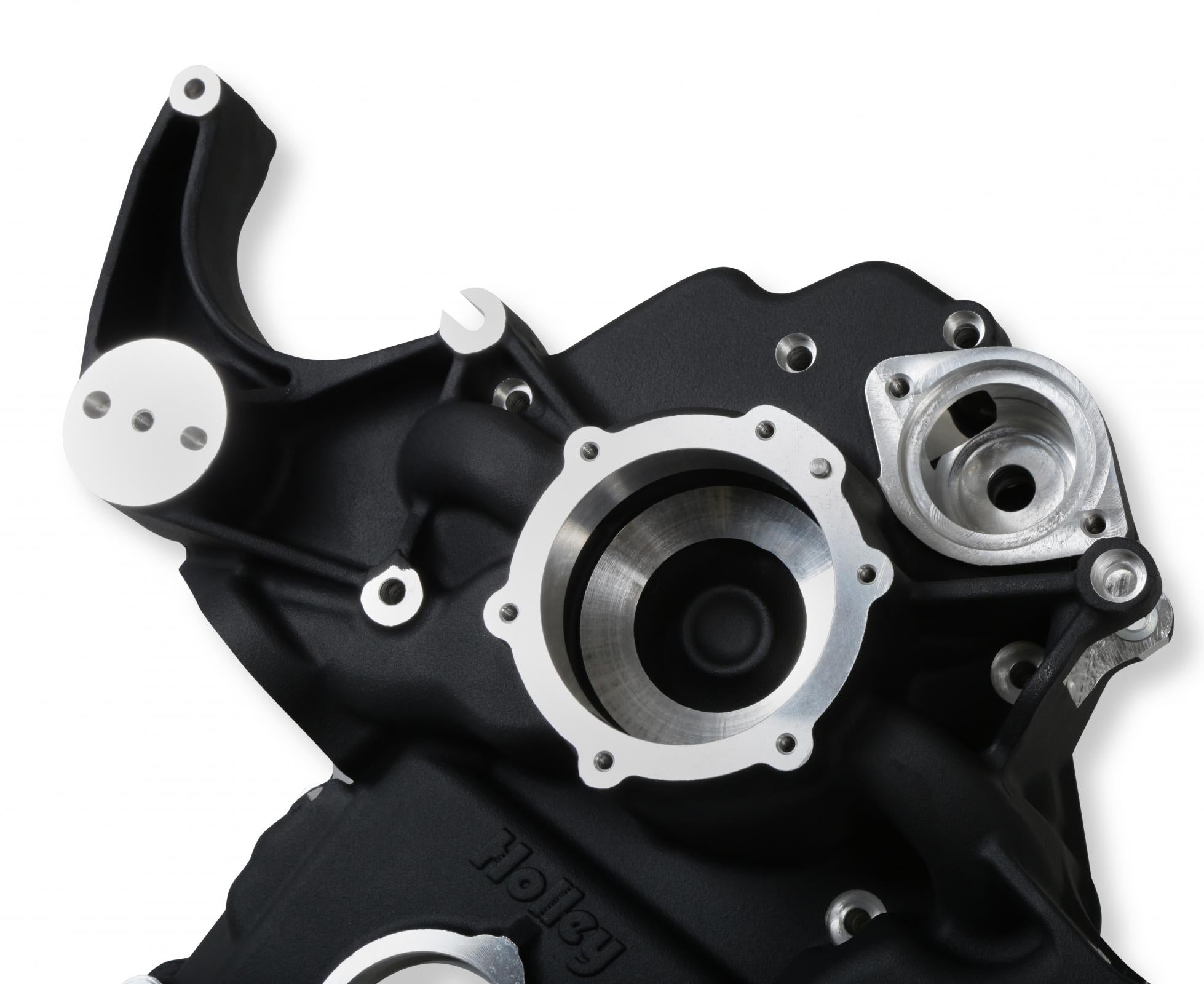 Black Mid-Mount Complete Accessory System Gen III Hemi Engine Non VVT Fits 2003-2008 5.7L & 2005-2010 6.1L Engines -Black Finish Factory Style Damper Holley