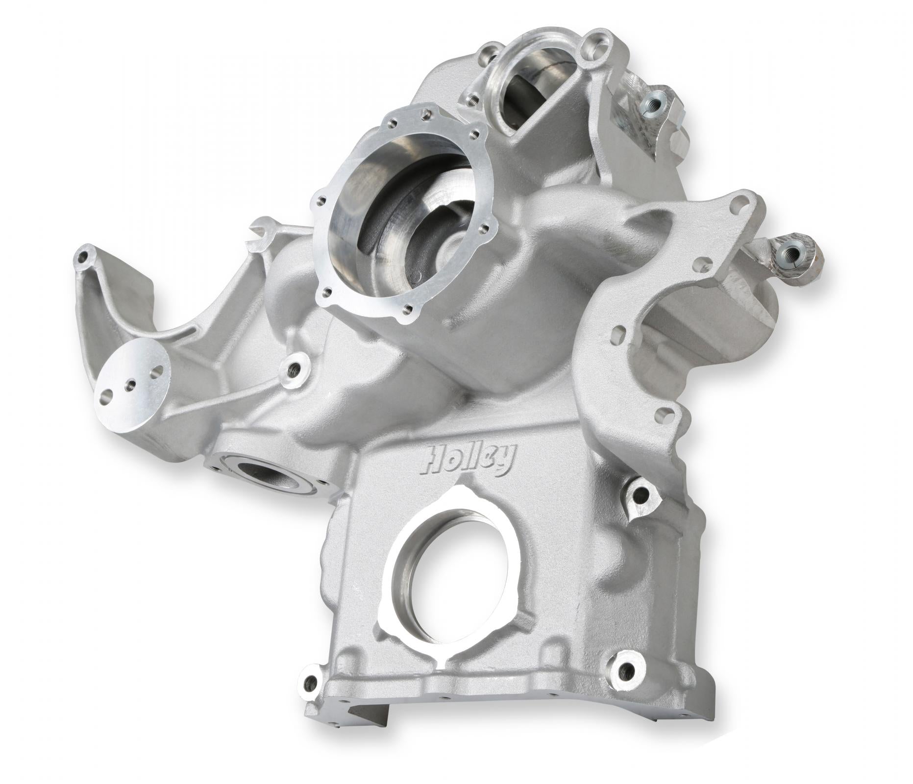 Premium Mid-Mount Complete Accessory System Gen III Hemi Engine VVT Fits 2009 & Up 5.7L & 2011 & Up 6.4L Engines Natural Cast Finish SFI Certified Damper with Billet Aluminum Pulley Holley