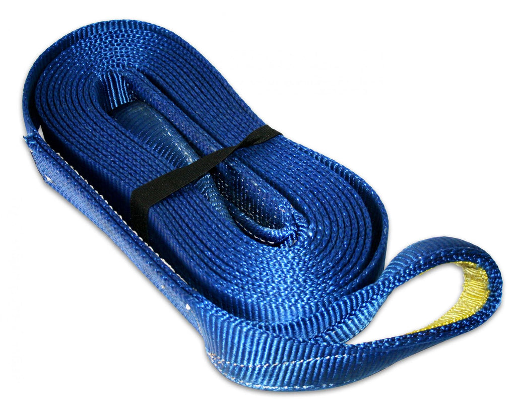 Recovery Strap 3 Inch x 30 Foot 30 000 LB BS Polyester Blue Bulldog Winch