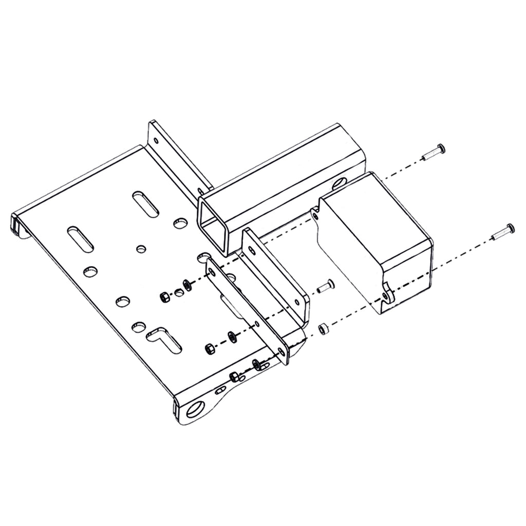 ATV/UTV Winch Receiver Mount 2 X 2 Inch Bulldog Winch