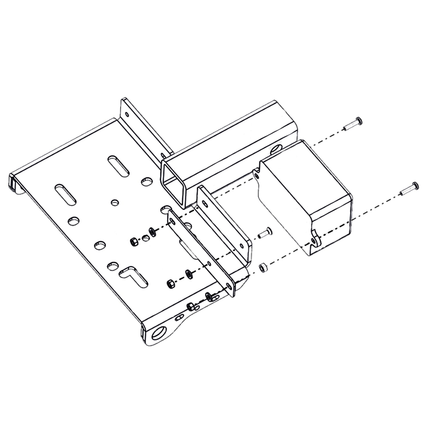 ATV/UTV Winch Receiver Mount 2 X 2 Inch Bulldog Winch