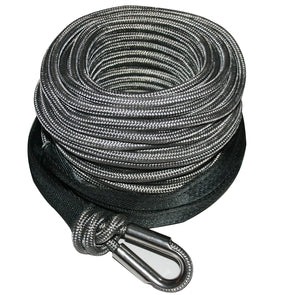 AR Synthetic Winch Line 9.5mm x 100 Foot 9 to 12k Gray Bulldog Winch