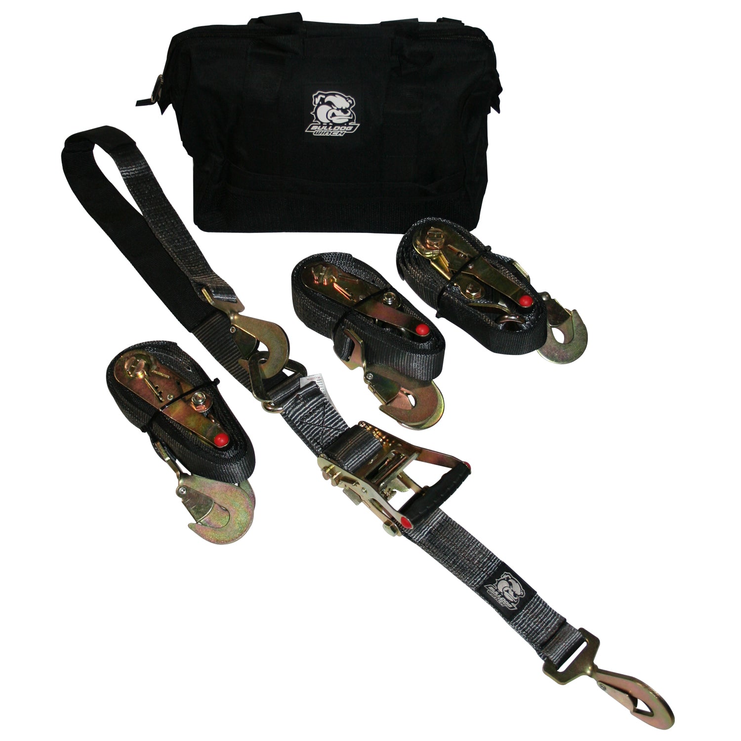 Ratching Straps Set of 4 Bulldog Winch
