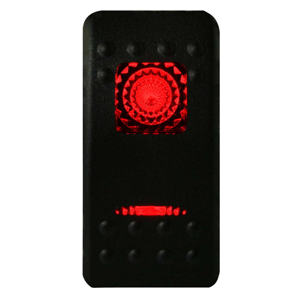 Rocker Switch On/Off 5 Pin Red Bulldog Winch
