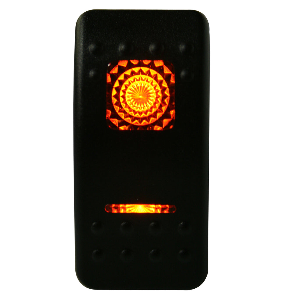 Rocker Switch On/Off 5 Pin Amber Bulldog Winch