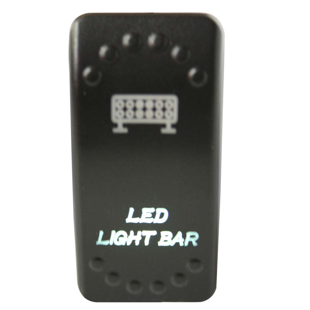 Rocker Switch On/Off 5 Pin LED Light Bar White Bulldog Winch