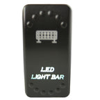 Rocker Switch On/Off 5 Pin LED Light Bar White Bulldog Winch