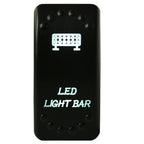 Rocker Switch On/Off 5 Pin LED Light Bar White Bulldog Winch