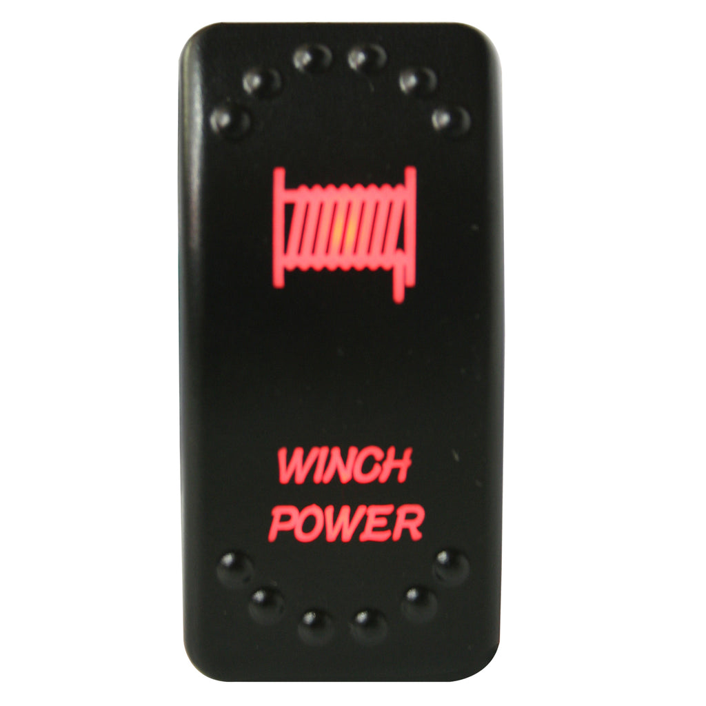 Winch Power Rocker Switch - On/Off 5-Pin-Red Bulldog Winch