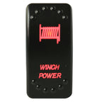 Winch Power Rocker Switch - On/Off 5-Pin-Red Bulldog Winch